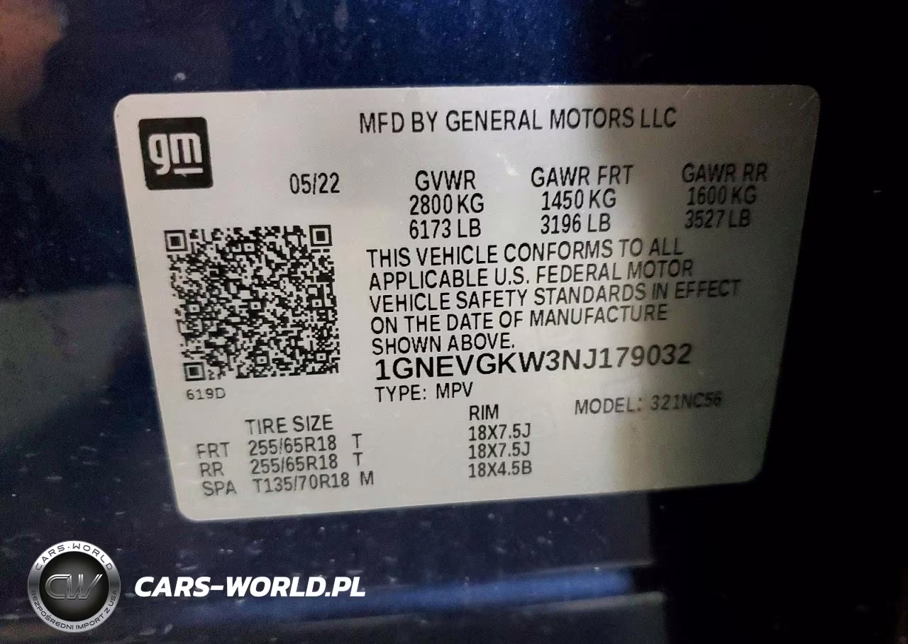 2022 Chevrolet Traverse Lt VIN:1GNEVGKW3NJ179032 - 14