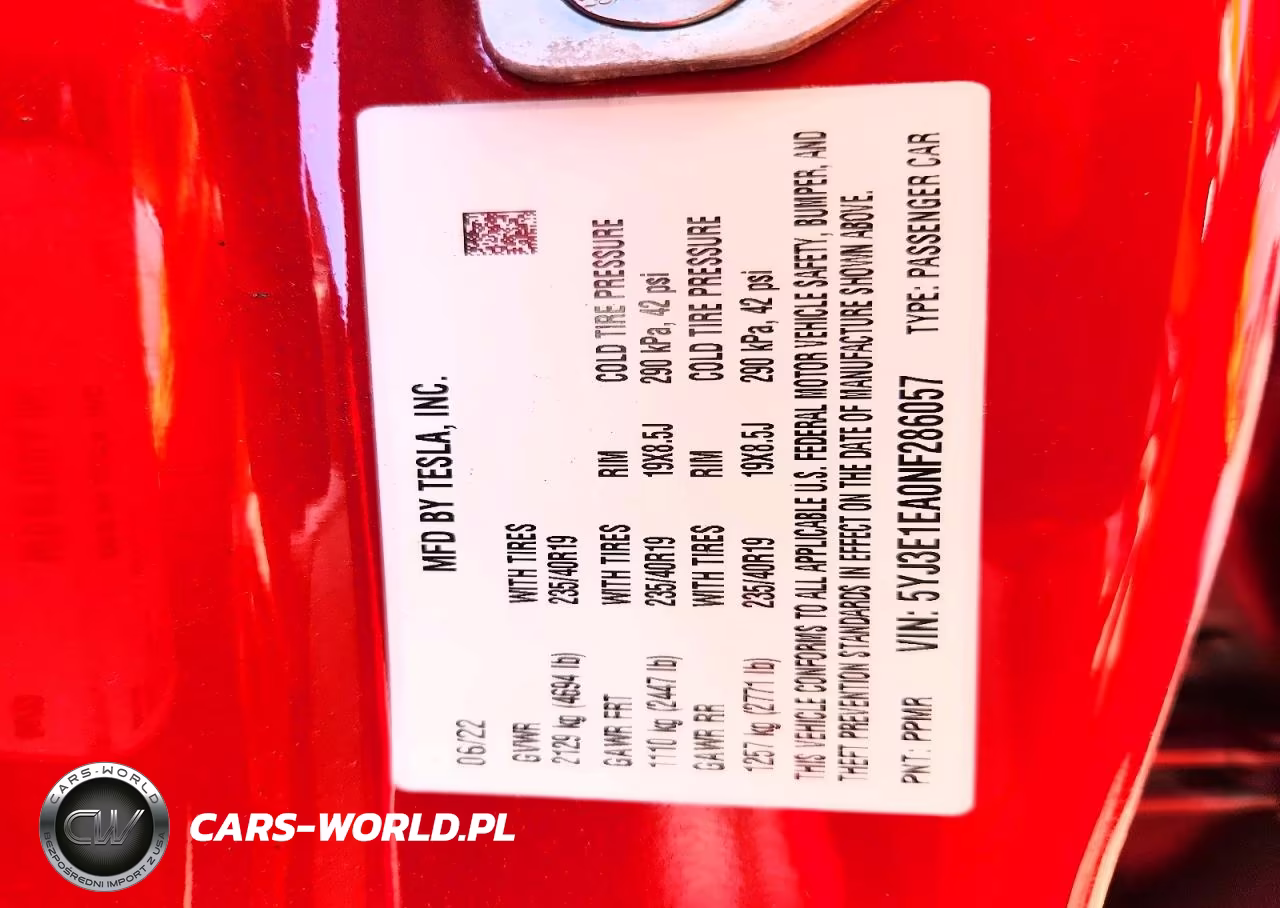2022 Tesla Model 3 VIN:5YJ3E1EA0NF286057 - 12