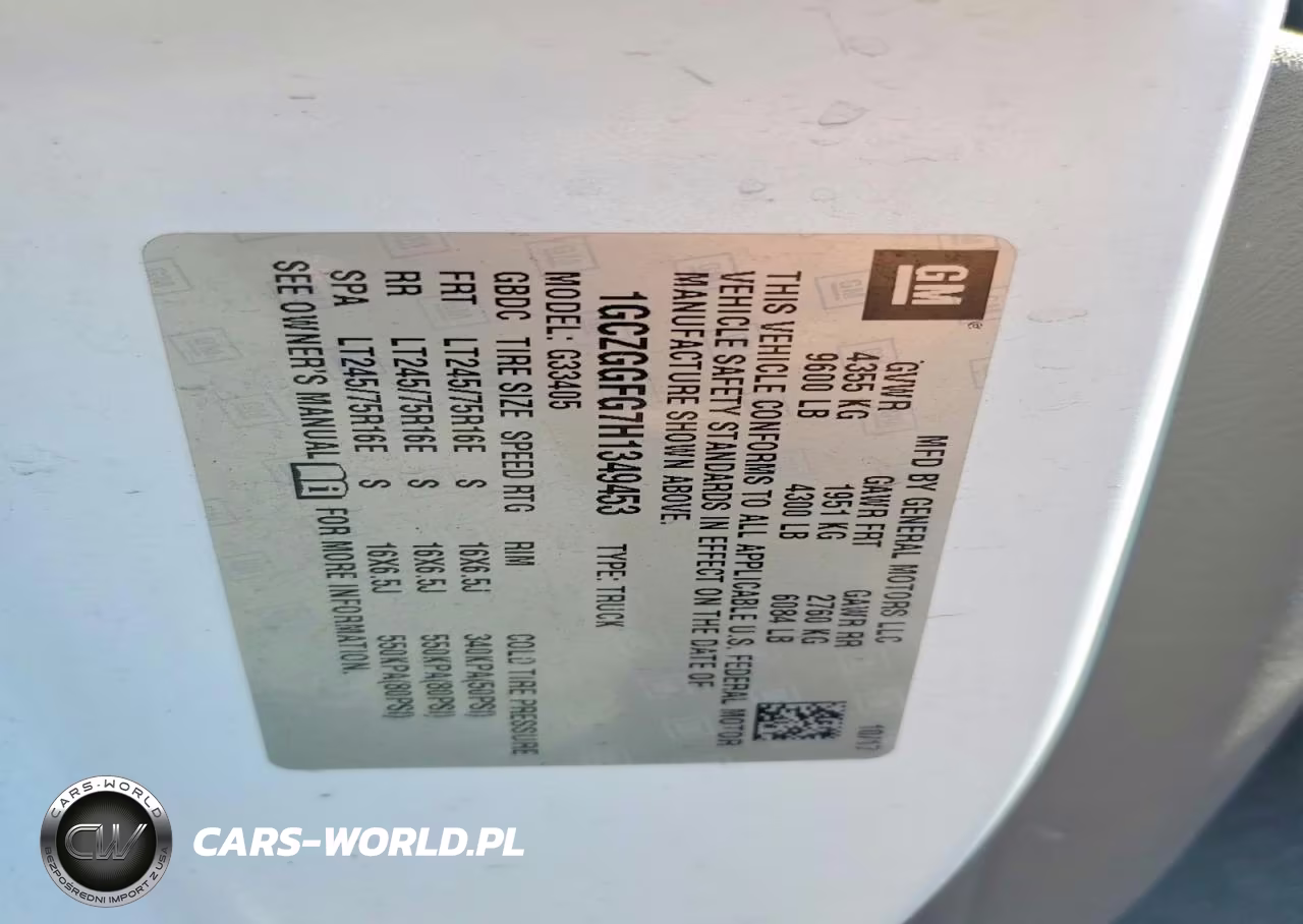 2017 Chevrolet Express G3500 VIN:1GCZGGFG7H1349453 - 13
