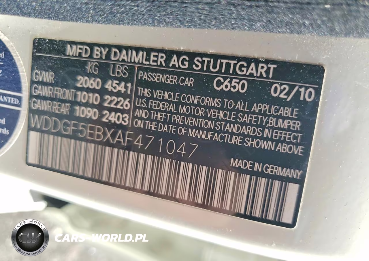 2010 Mercedes-Benz C 300 VIN:WDDGF5EBXAF471047 - 12
