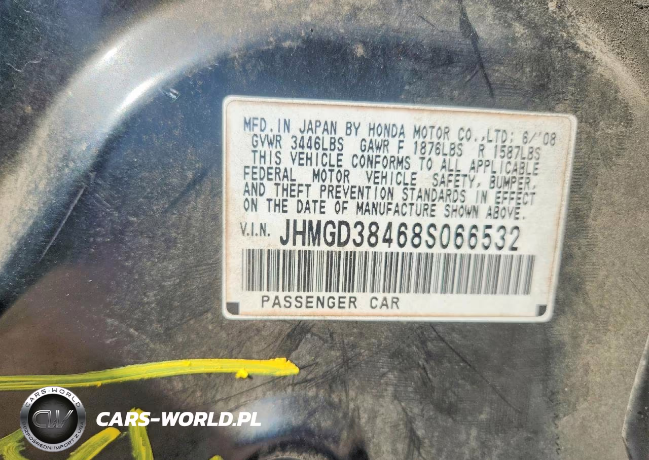 2008 Honda Fit VIN:JHMGD38468S066532 - 13