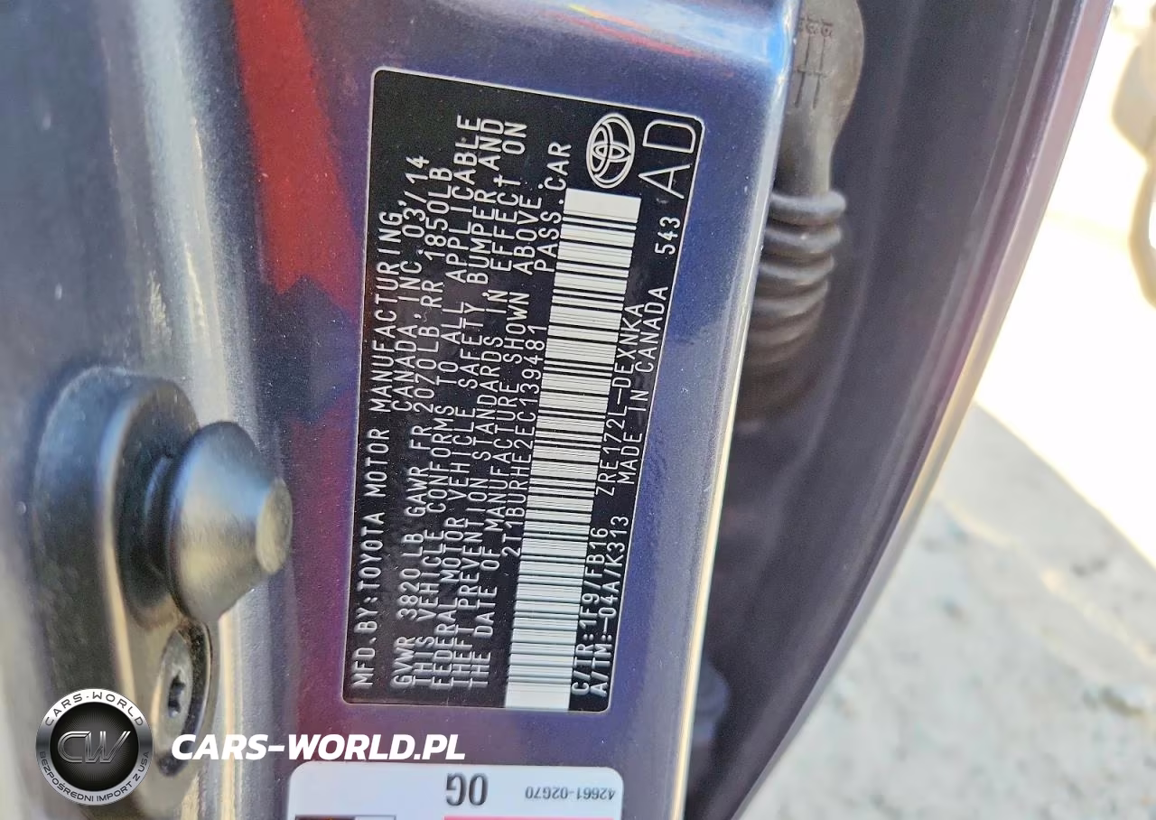 2014 Toyota Corolla Le VIN:2T1BURHE2EC139481 - 12