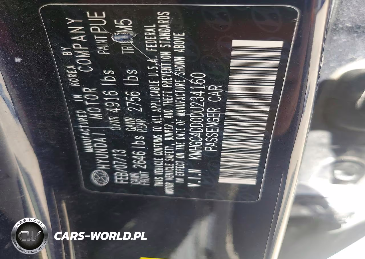 2013 Hyundai Genesis 3.8L VIN:KMHGC4DD0DU234160 - 12