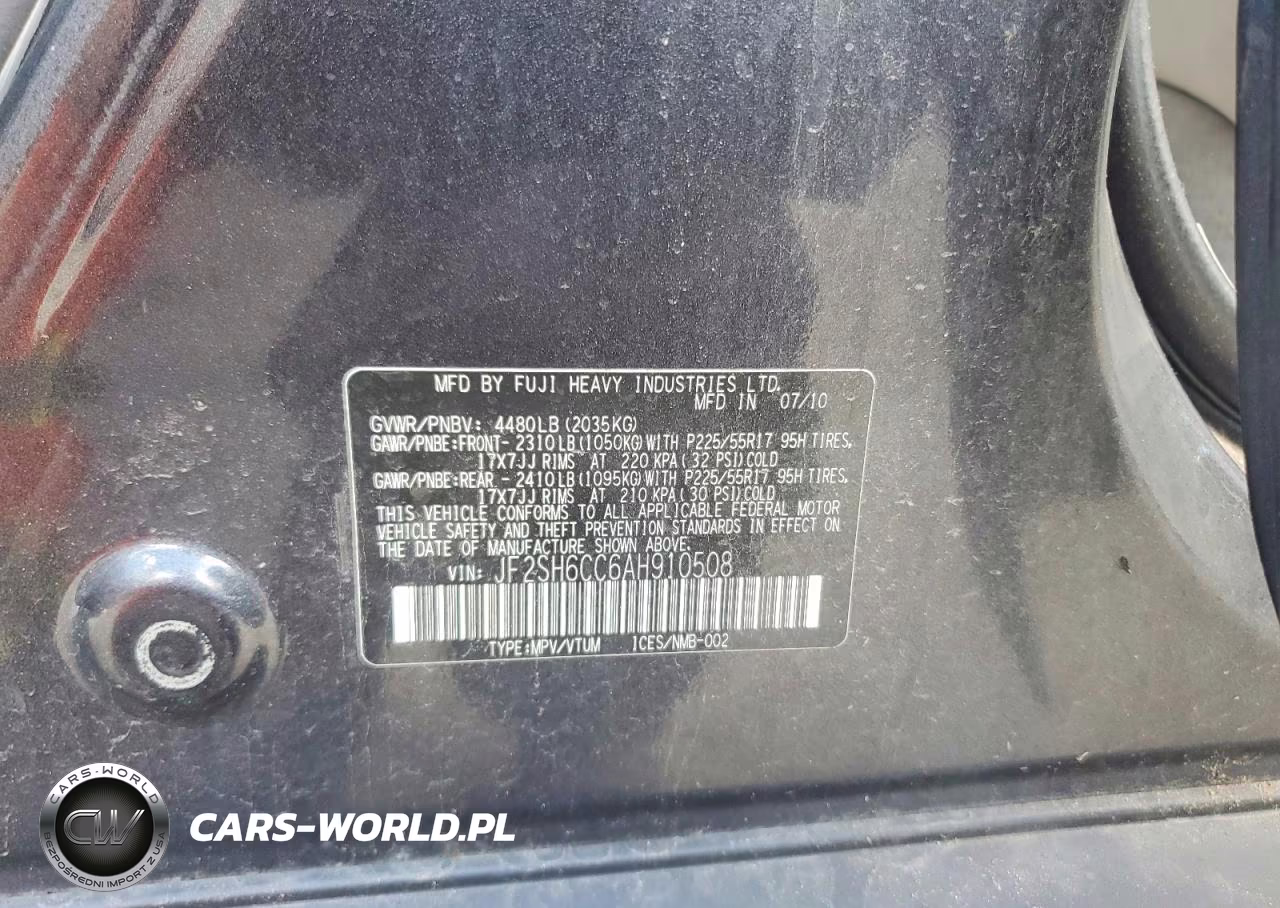 2010 Subaru Forester 2.5X Premium VIN:JF2SH6CC6AH910508 - 13