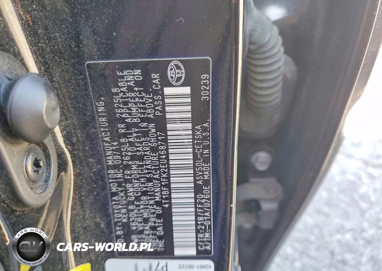 2014 Toyota Camry Se VIN:4T1BF1FK2EU468717 - 12