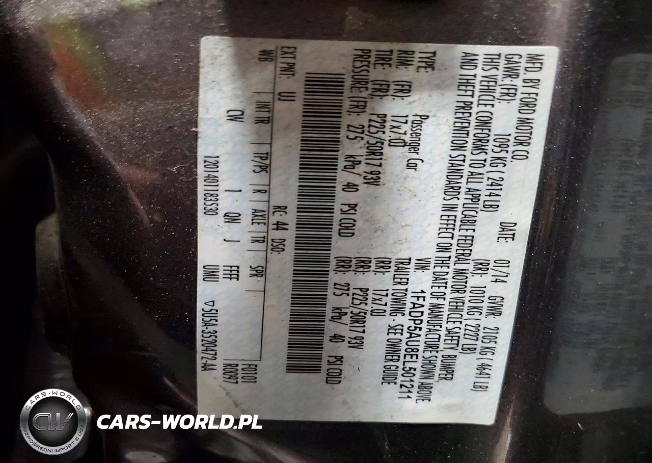 2014 Ford C-Max Se VIN:1FADP5AU8EL501211 - 12