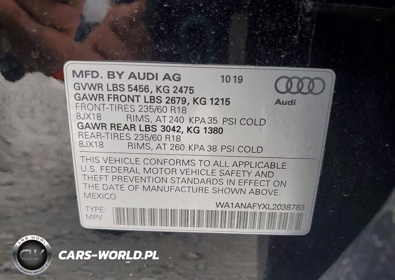 2020 Audi Q5 Premium VIN:WA1ANAFYXL2038783 - 13
