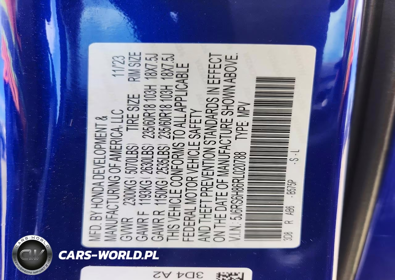 2024 Honda Cr-V Sport-L VIN:5J6RS6H86RL020788 - 13