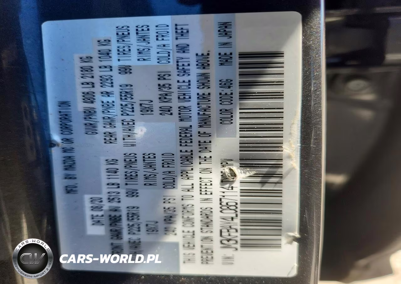 2020 Mazda Cx-5 Grand Touring Reserve VIN:JM3KFBAY4L0867114 - 13