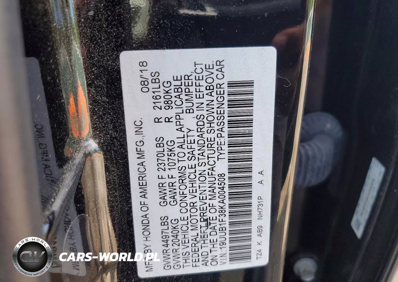 2019 Acura Tlx VIN:19UUB1F38KA004508 - 13