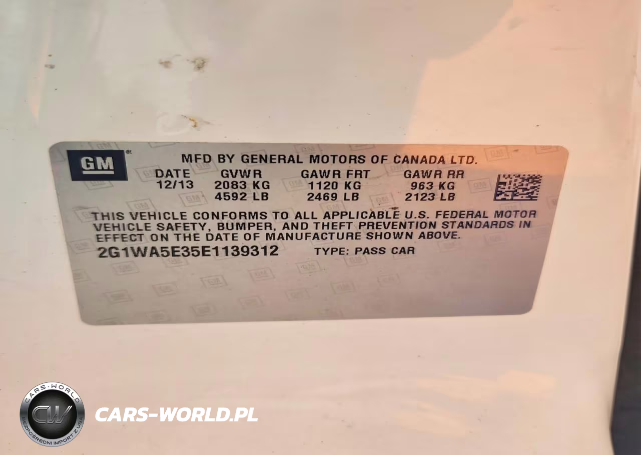 2014 Chevrolet Impala Limited Ls VIN:2G1WA5E35E1139312 - 12