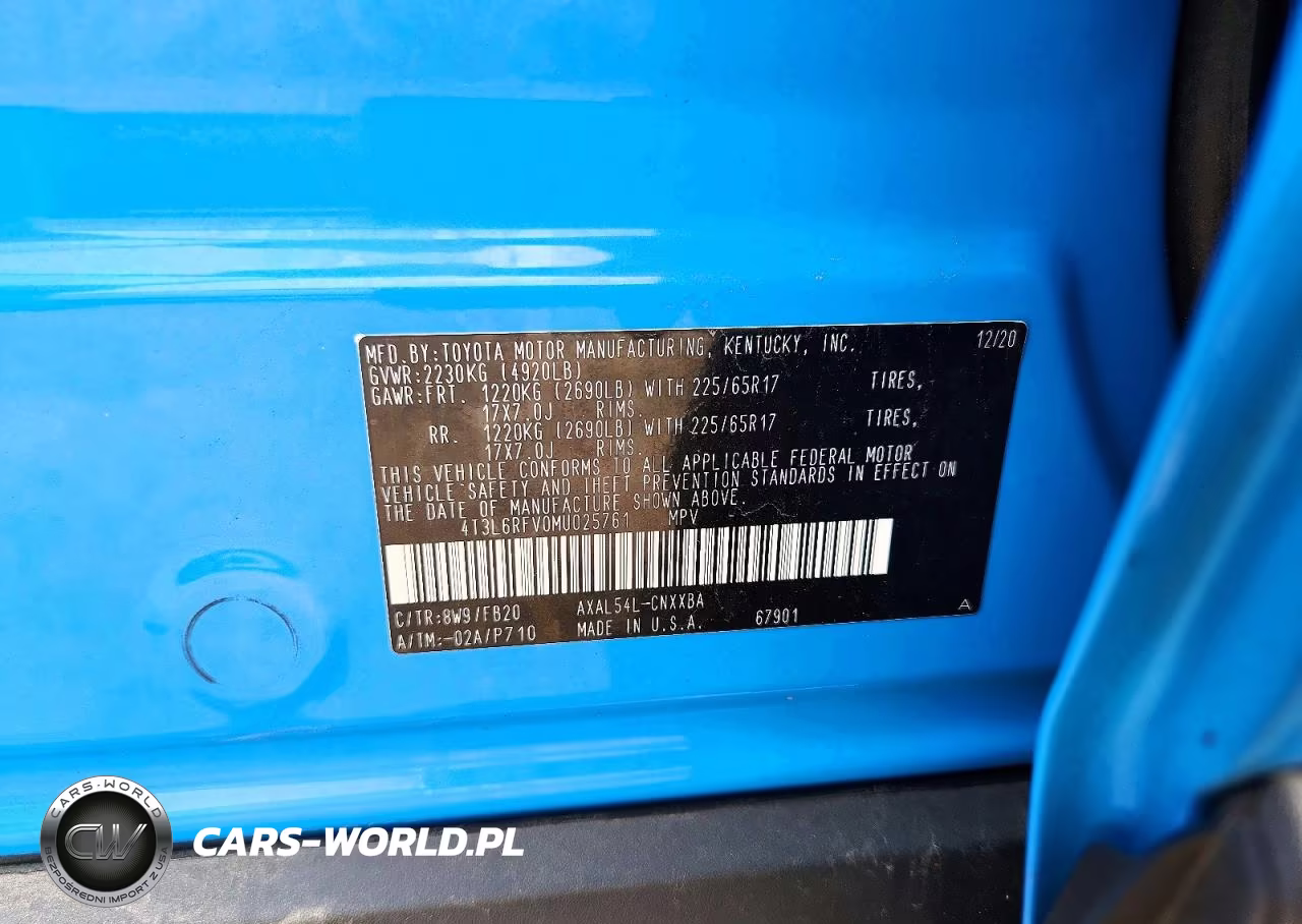 2021 Toyota Rav4 Le VIN:4T3L6RFV0MU025761 - 12