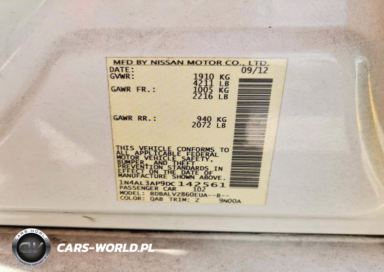 2013 Nissan Altima 2.5 VIN:1N4AL3AP9DC142561 - 12