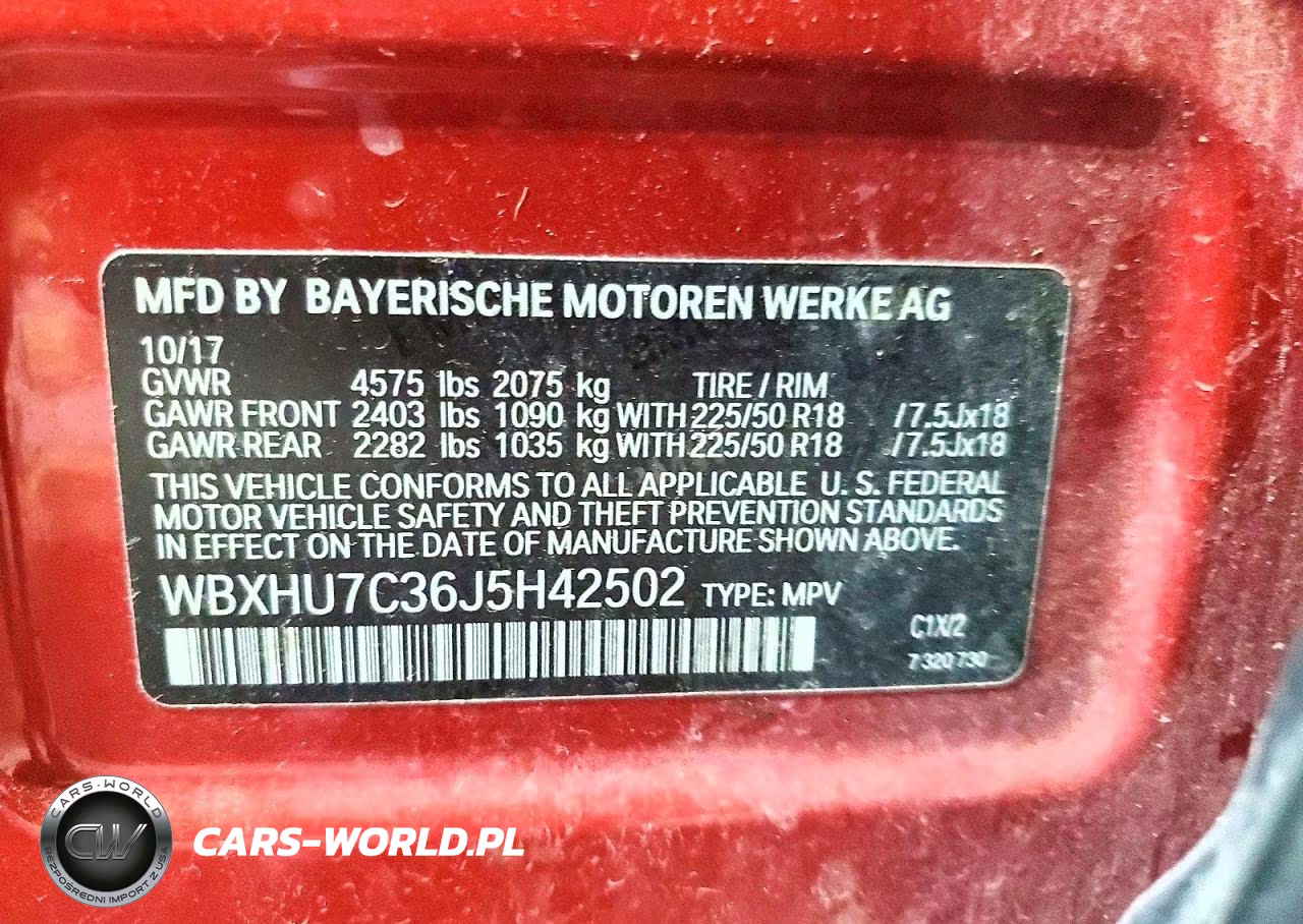 2018 BMW X1 Sdrive28I VIN:WBXHU7C36J5H42502 - 13