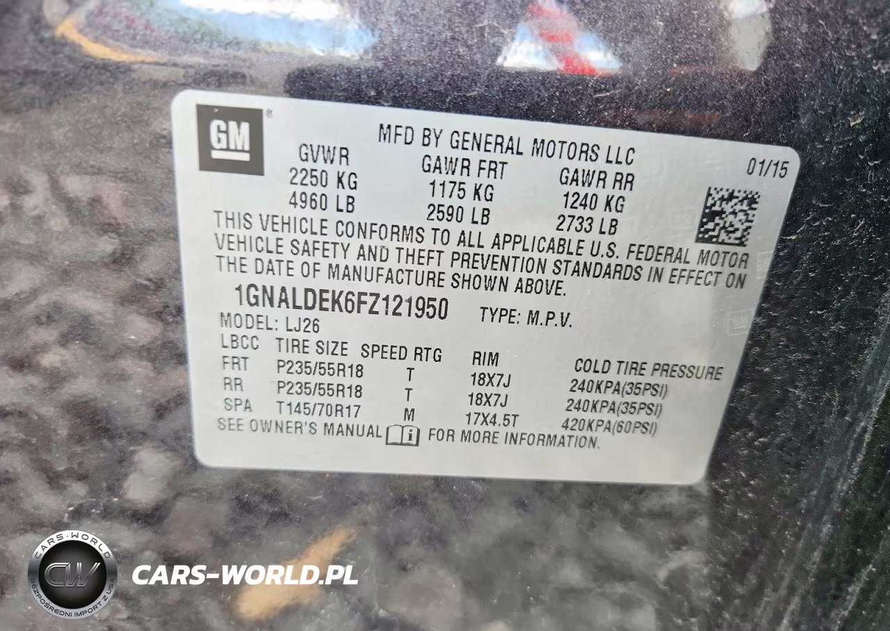 2015 Chevrolet Equinox Ltz VIN:1GNALDEK6FZ121950 - 13