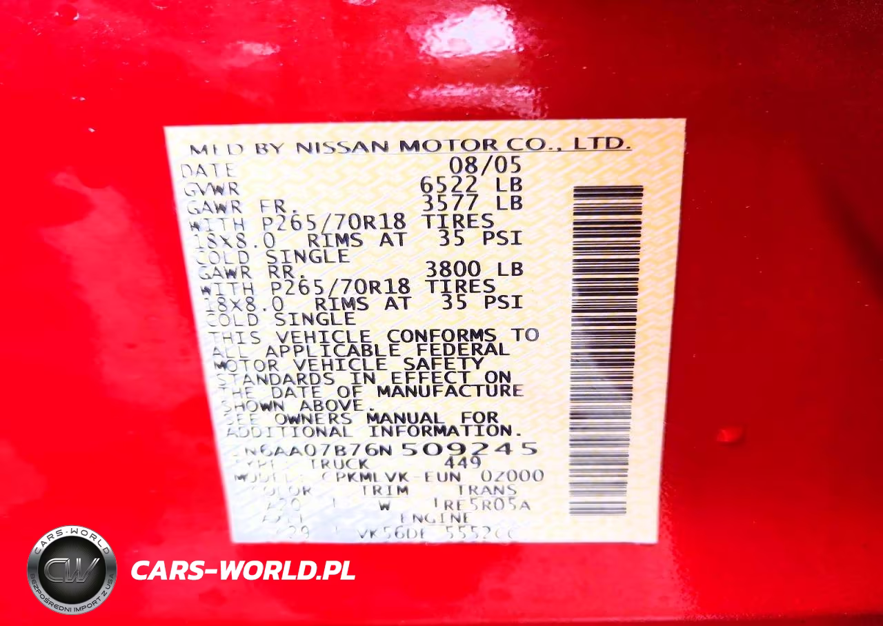 2006 Nissan Titan Xe VIN:1N6AA07B76N509245 - 12