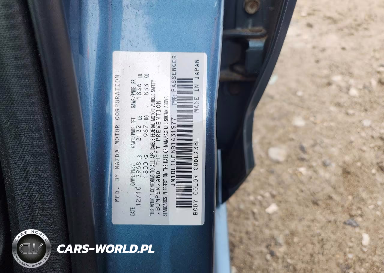 2011 Mazda 3 I VIN:JM1BL1UF8B1431977 - 12