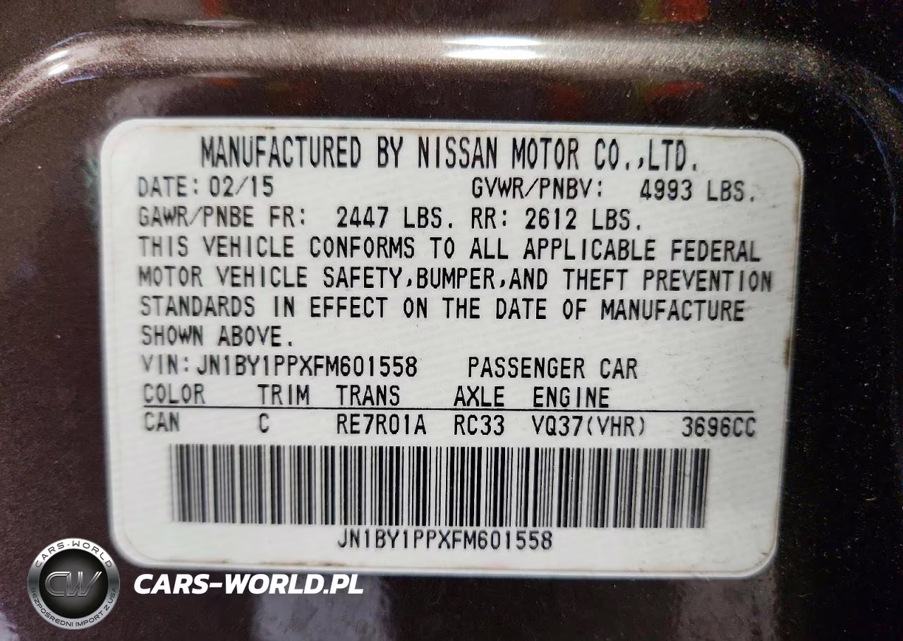 2015 Infiniti Q70L 3.7 VIN:JN1BY1PPXFM601558 - 13