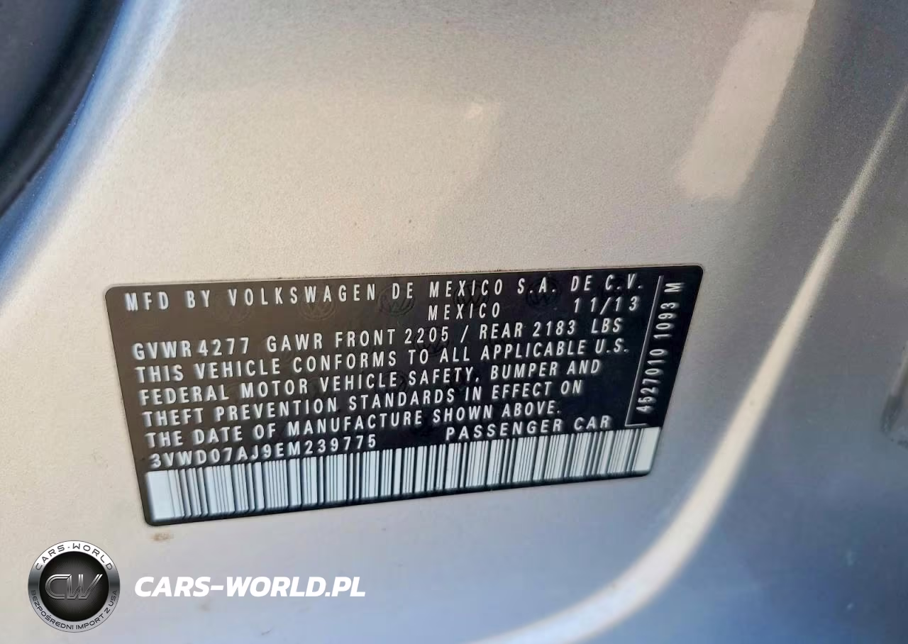 2014 Volkswagen Jetta Se VIN:3VWD07AJ9EM239775 - 12