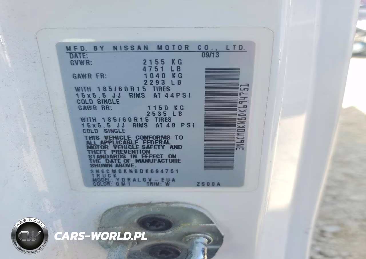 2013 Nissan Nv200 S VIN:3N6CM0KN8DK694751 - 13