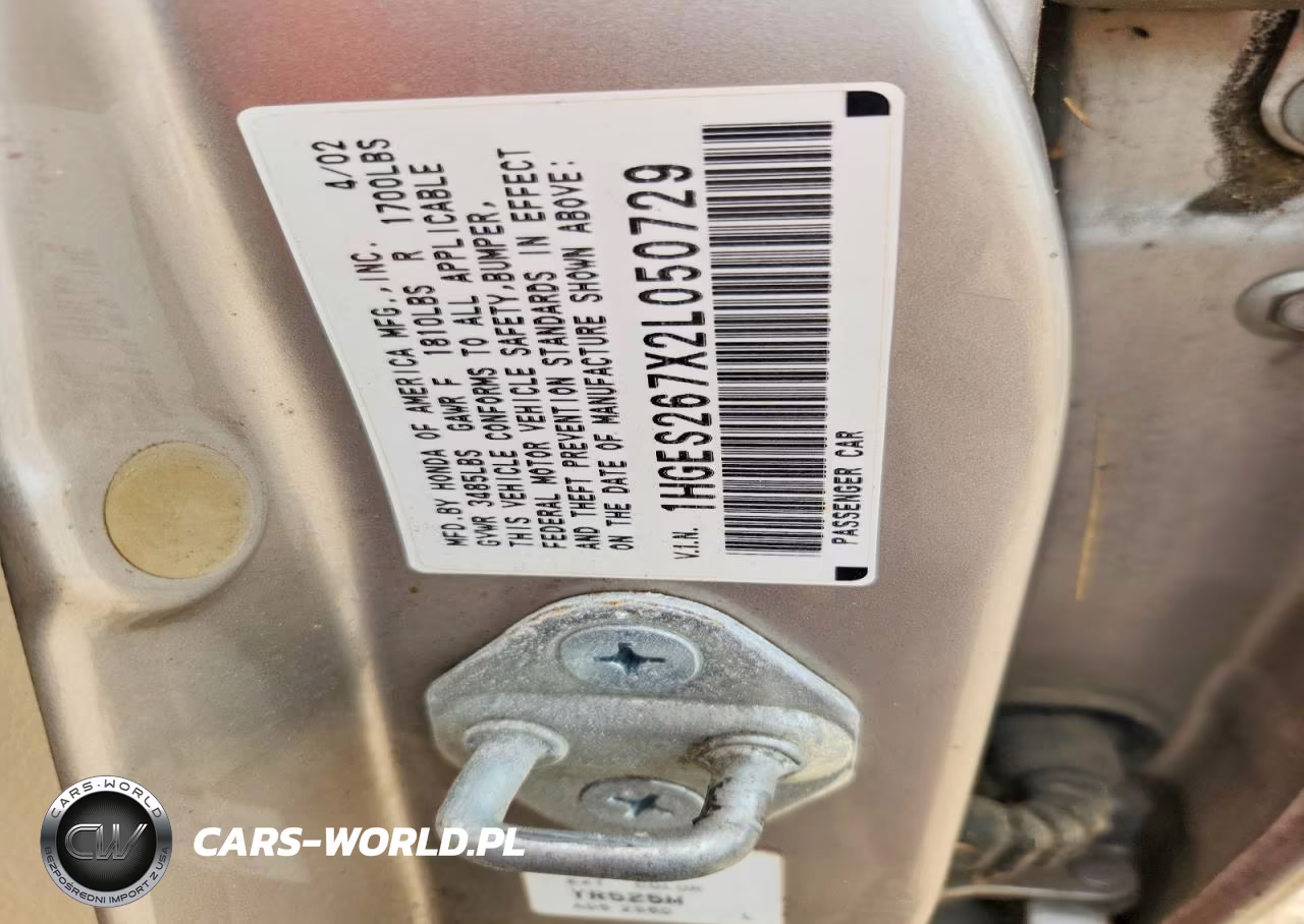 2002 Honda Civic Ex VIN:1HGES267X2L050729 - 12