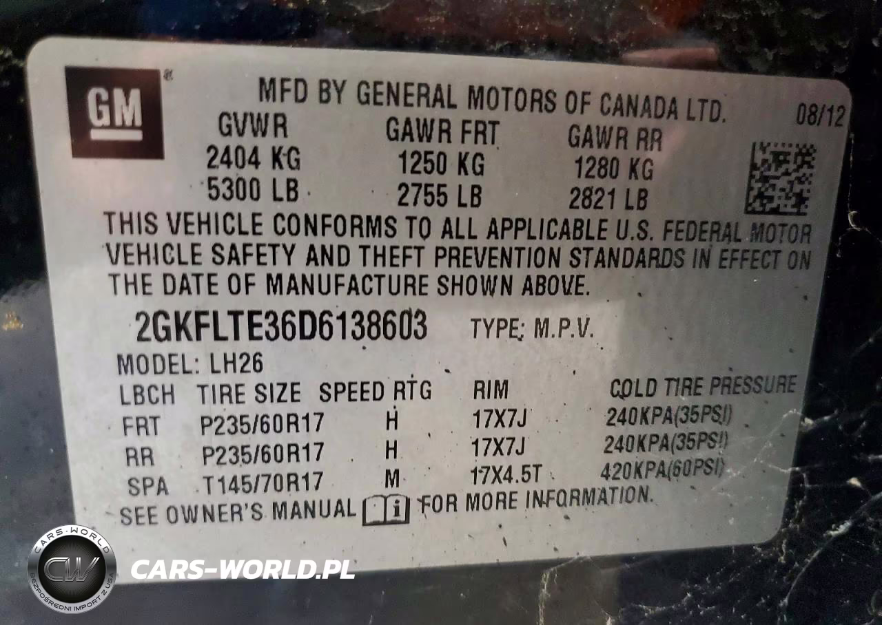 2013 GMC Terrain Sle VIN:2GKFLTE36D6138603 - 13