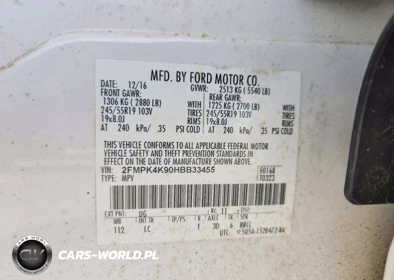 2017 Ford Edge Titanium VIN:2FMPK4K90HBB33455 - 12