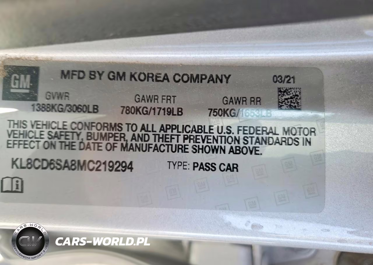 2021 Chevrolet Spark 1Lt VIN:KL8CD6SA8MC219294 - 12