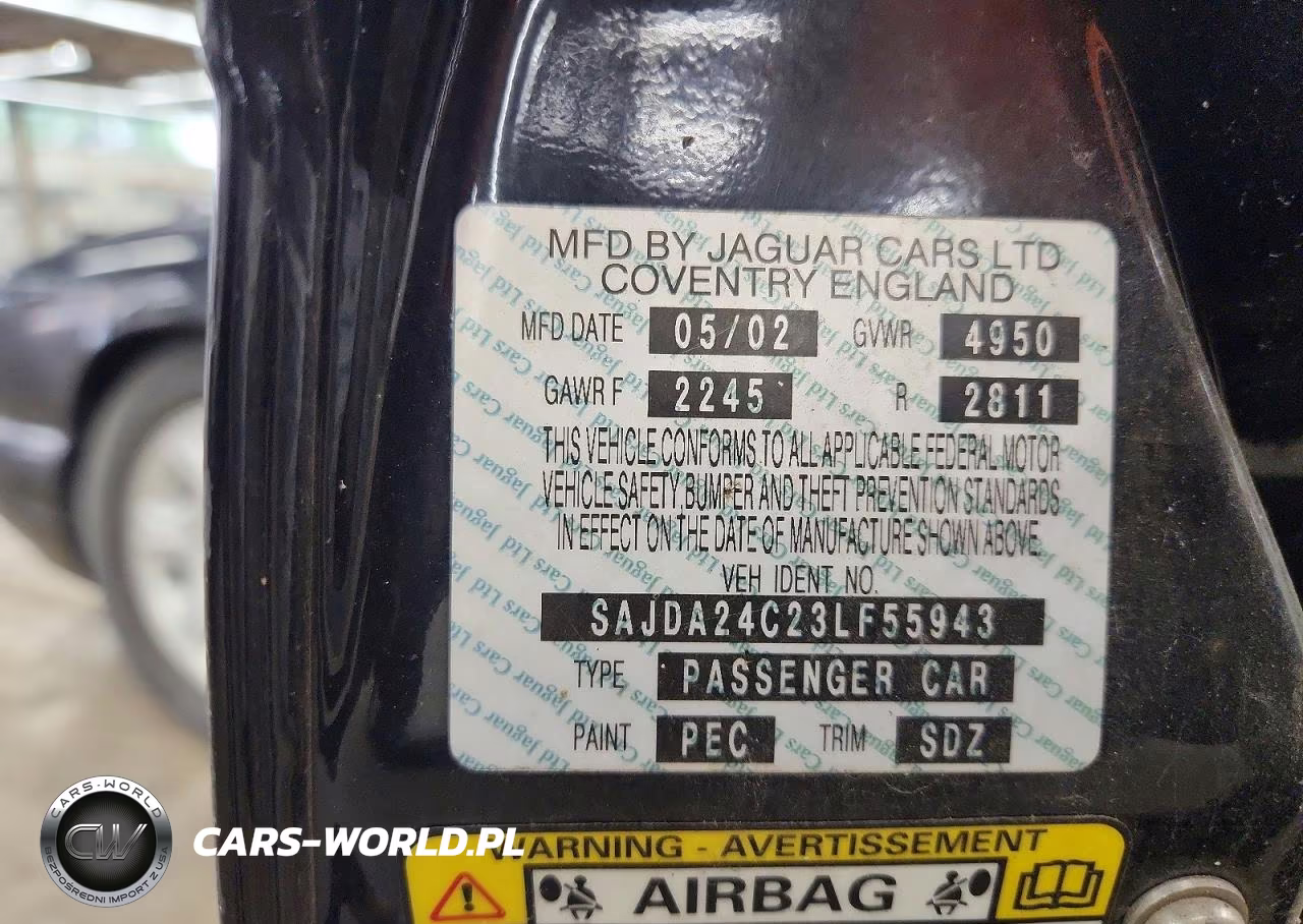 2003 Jaguar Vandenplas VIN:SAJDA24C23LF55943 - 13