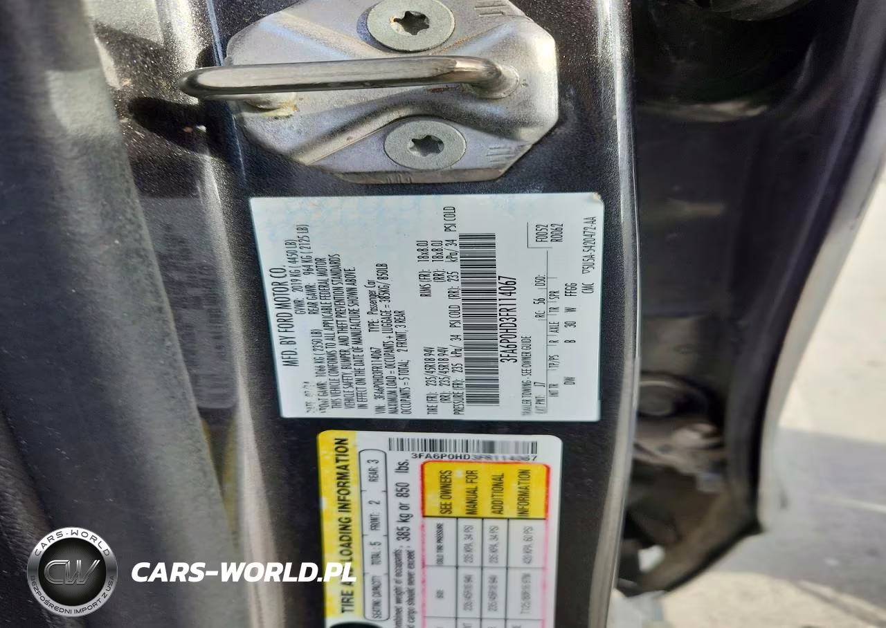 2015 Ford Fusion Se VIN:3FA6P0HD3FR114067 - 12