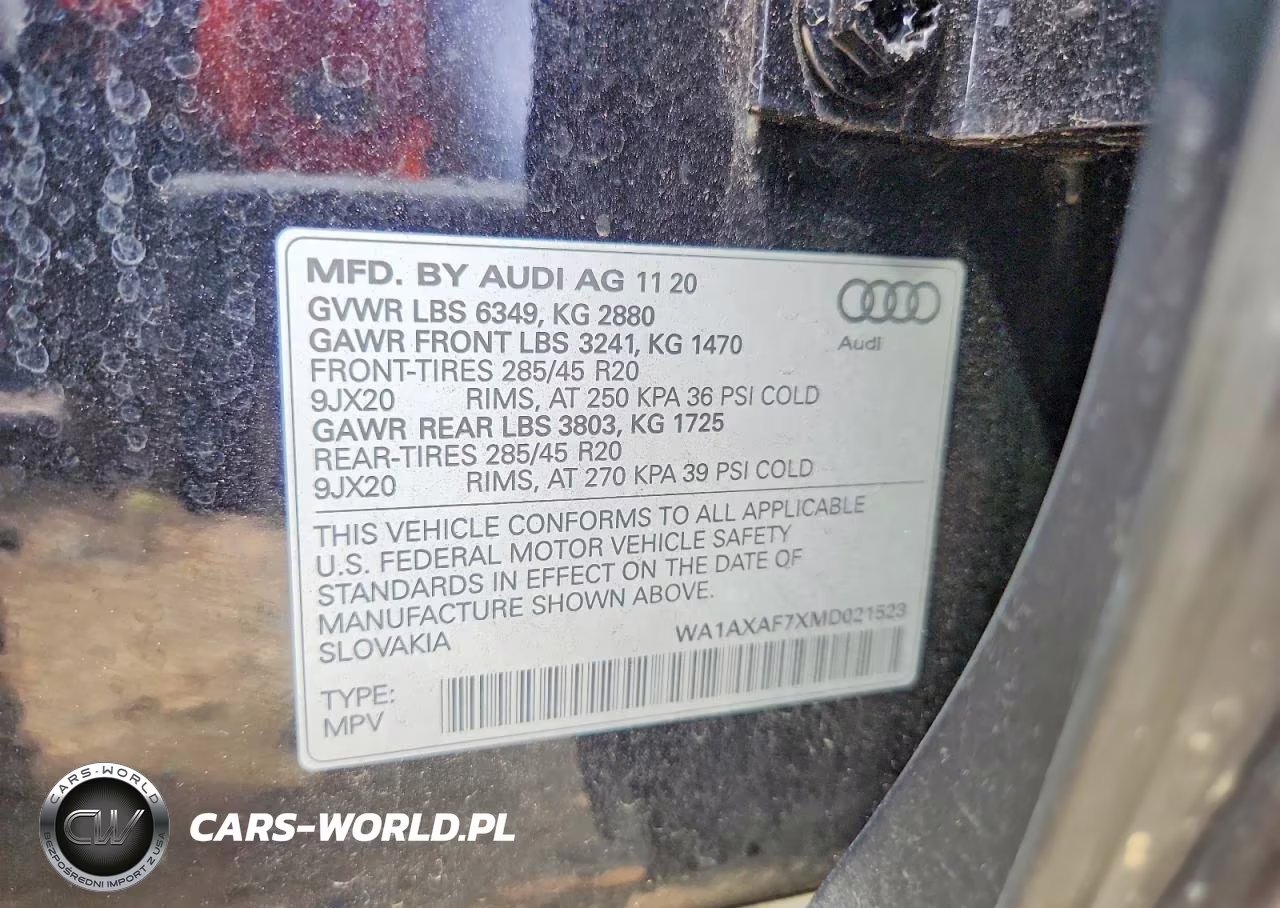 2021 Audi Q7 Premium VIN:WA1AXAF7XMD021523 - 13