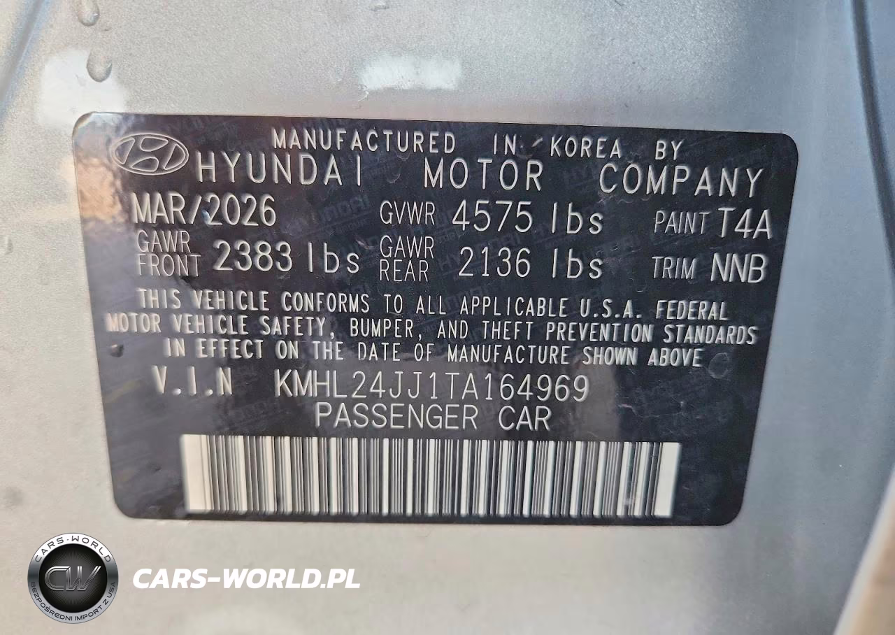 2026 Hyundai Sonata Hybrid Blue VIN:KMHL24JJ1TA164969 - 13