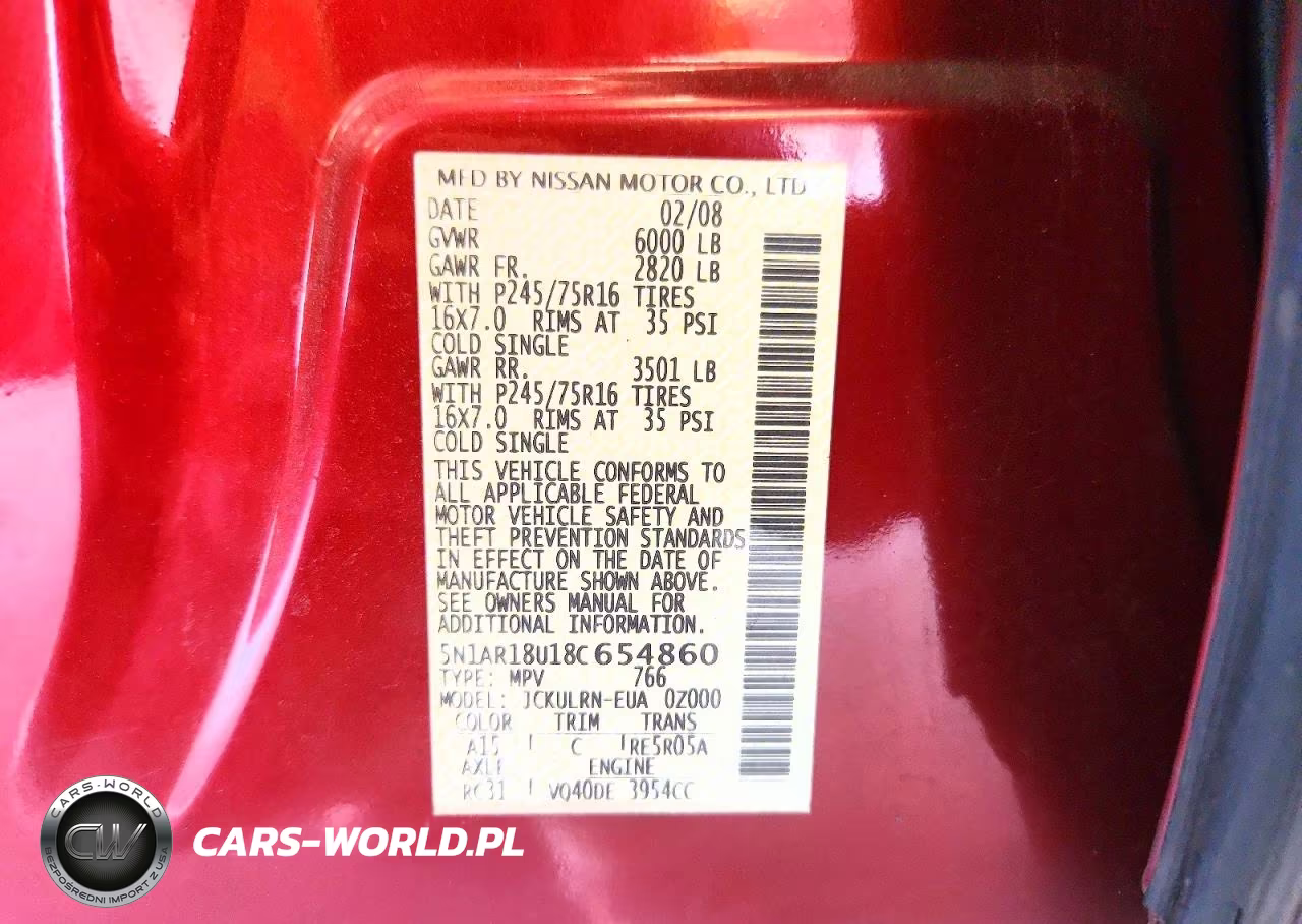 2008 Nissan Pathfinder S VIN:5N1AR18U18C654860 - 13