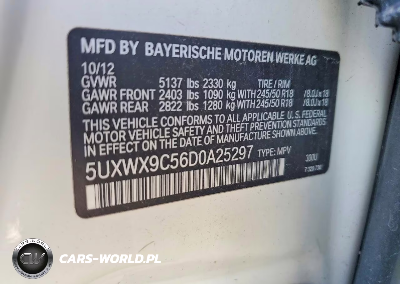 2013 BMW X3 xDrive28I VIN:5UXWX9C56D0A25297 - 13