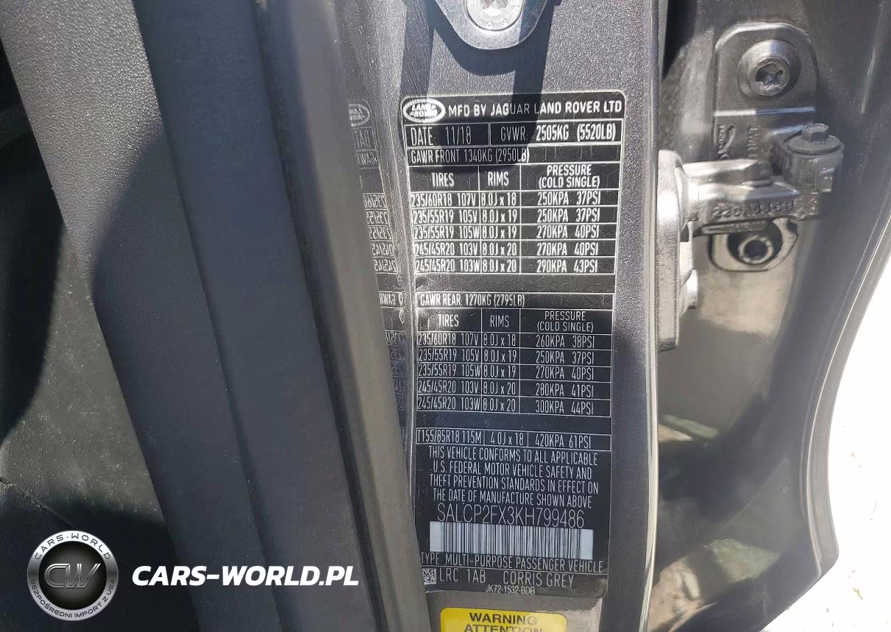 2019 Land Rover Discovery Sport Se VIN:SALCP2FX3KH799486 - 12