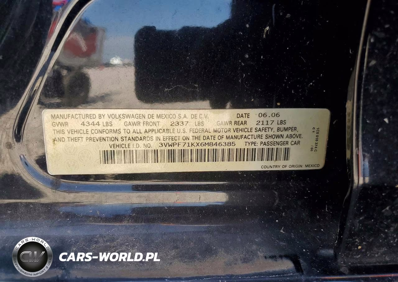 2006 Volkswagen Jetta Value VIN:3VWPF71KX6M846385 - 12