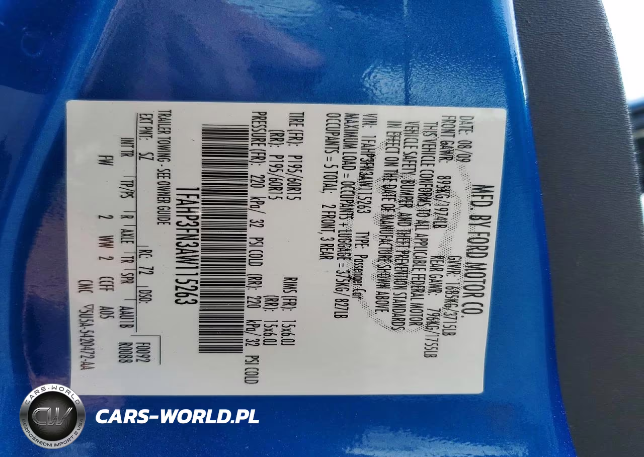 2010 Ford Focus Se VIN:1FAHP3FN3AW115263 - 12