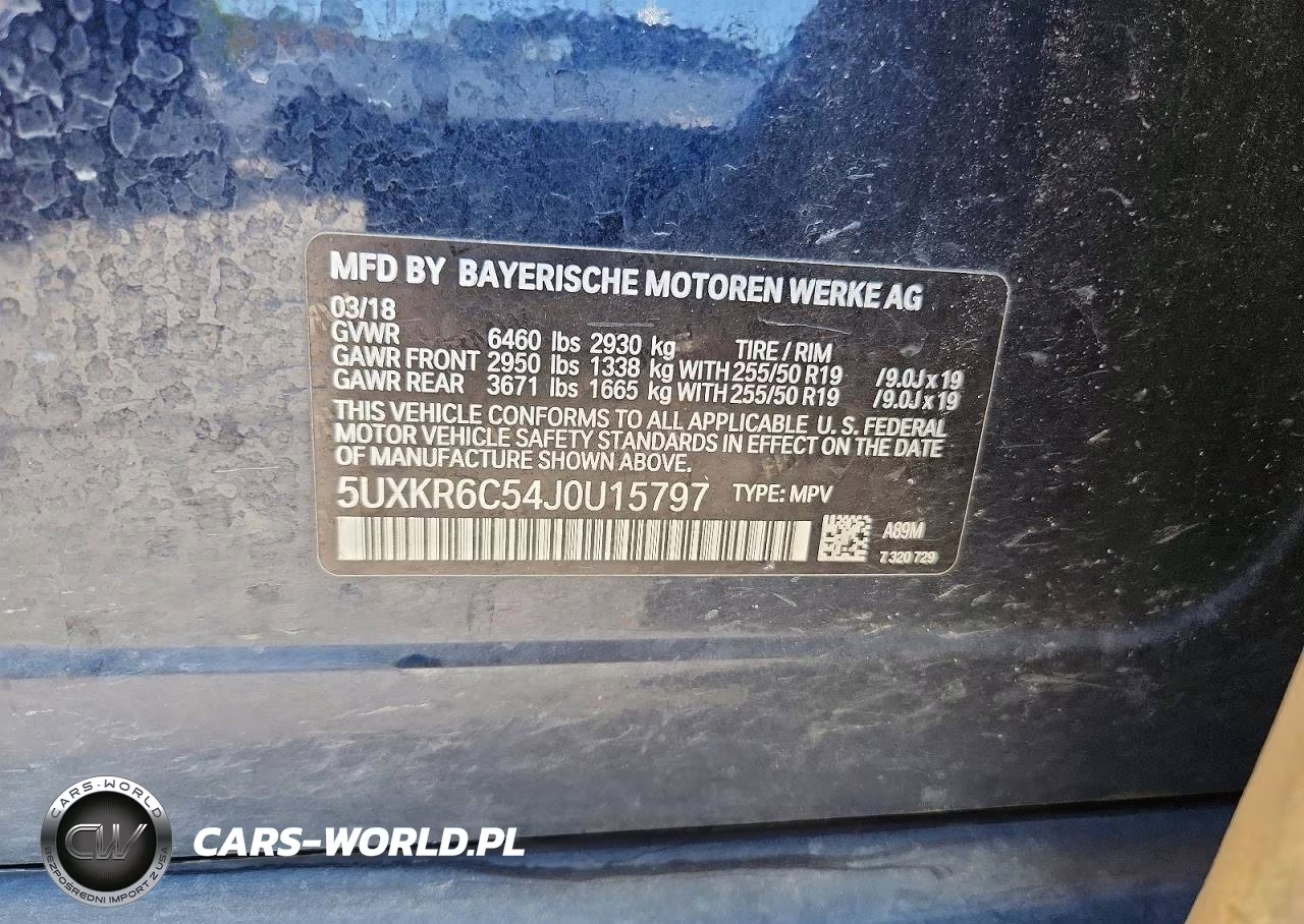 2018 BMW X5 xDrive50I VIN:5UXKR6C54J0U15797 - 14