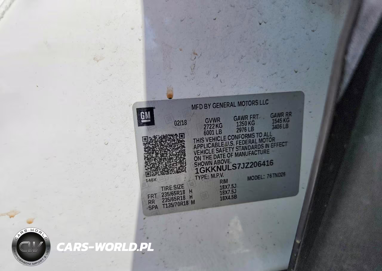 2018 GMC Acadia Slt-1 VIN:1GKKNULS7JZ206416 - 13