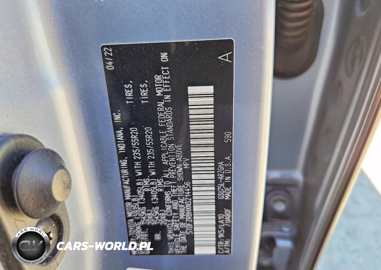 2022 Toyota Highlander Platinum VIN:5TDFZRBHXNS214456 - 13