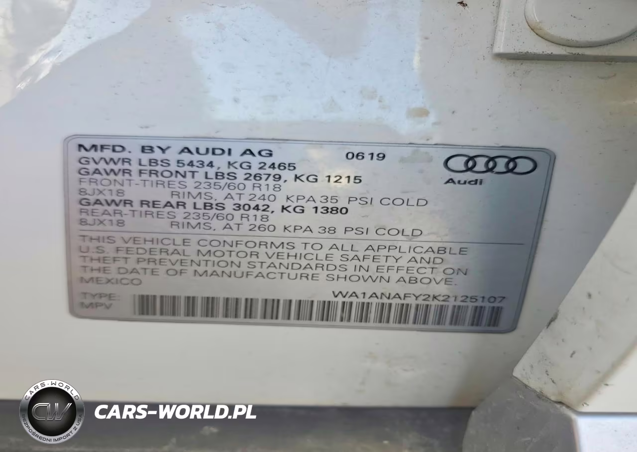 2019 Audi Q5 Premium VIN:WA1ANAFY2K2125107 - 13