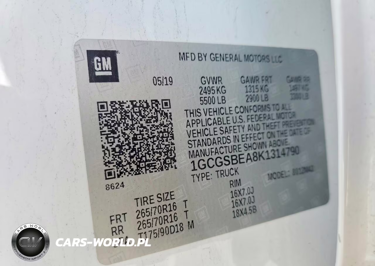2019 Chevrolet Colorado VIN:1GCGSBEA8K1314790 - 12