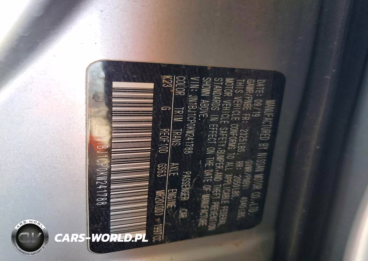 2019 Nissan Rogue Sport S VIN:JN1BJ1CP0KW241788 - 13