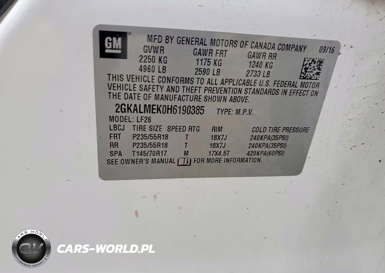 2017 GMC Terrain Sle VIN:2GKALMEK0H6190385 - 13