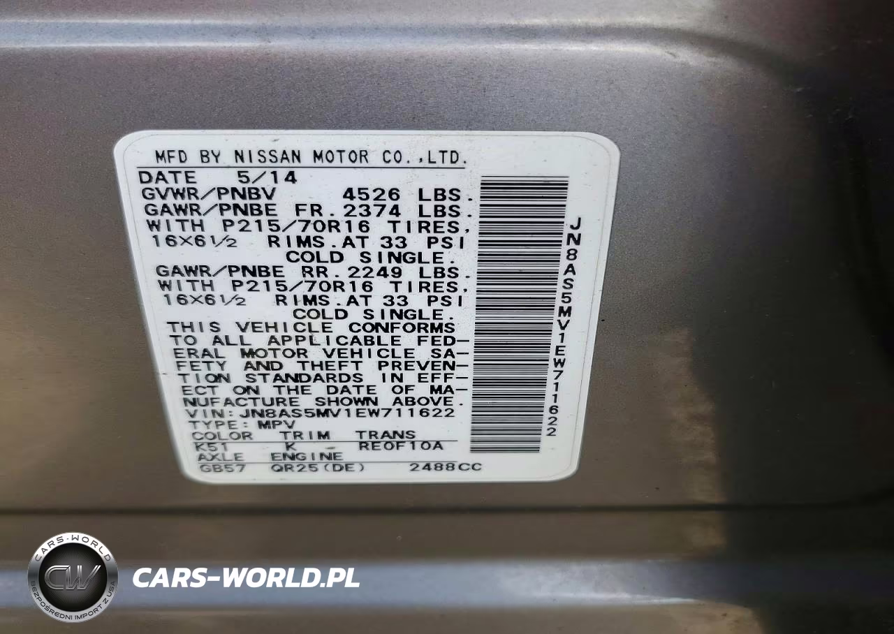 2014 Nissan Rogue Select S VIN:JN8AS5MV1EW711622 - 13