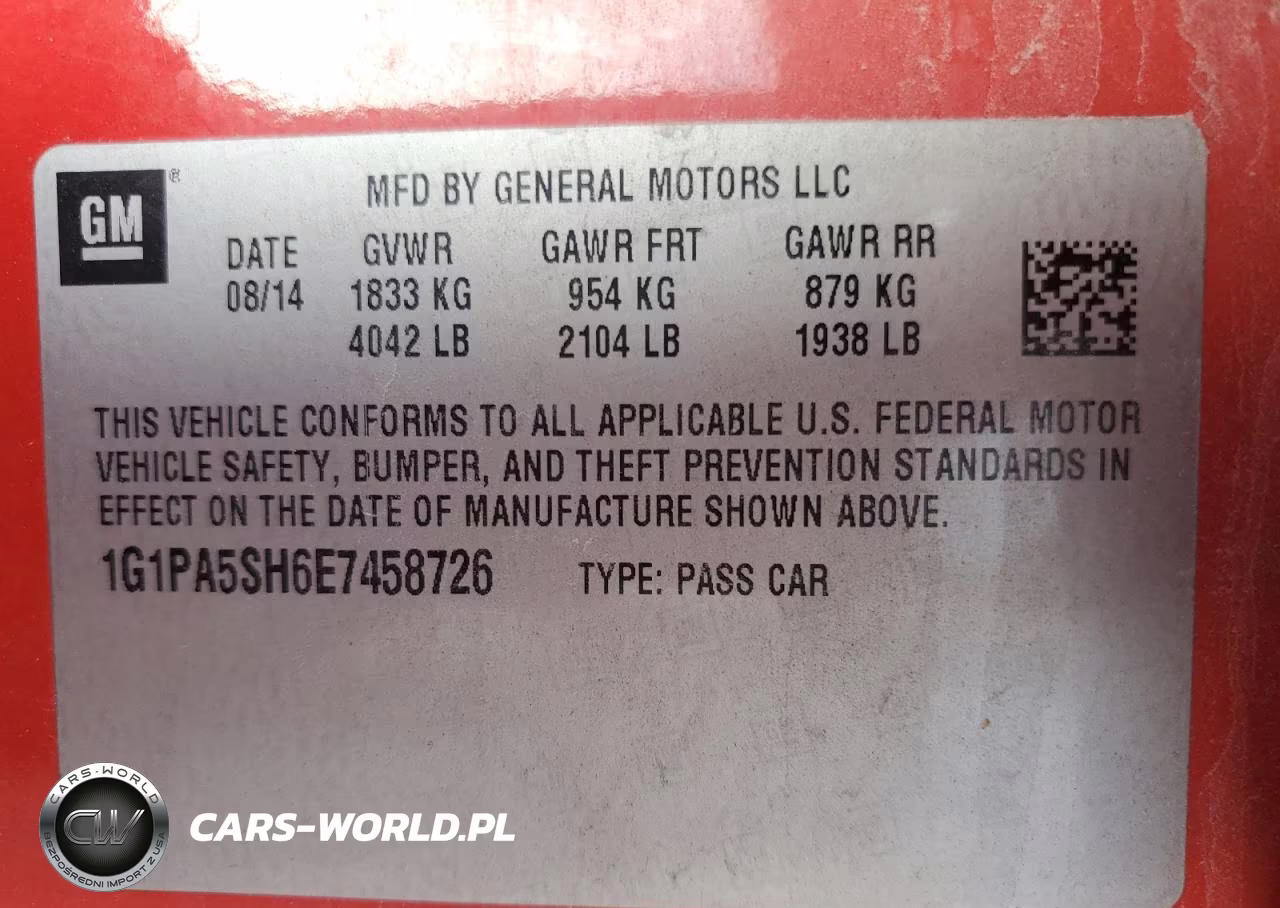 2014 Chevrolet Cruze Ls VIN:1G1PA5SH6E7458726 - 13
