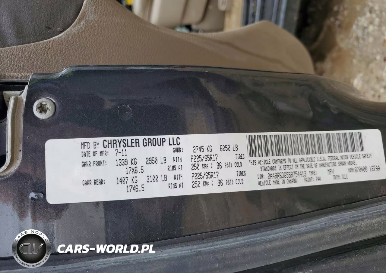 2011 Chrysler Town & Country Limited VIN:2A4RR6DG9BR754413 - 13