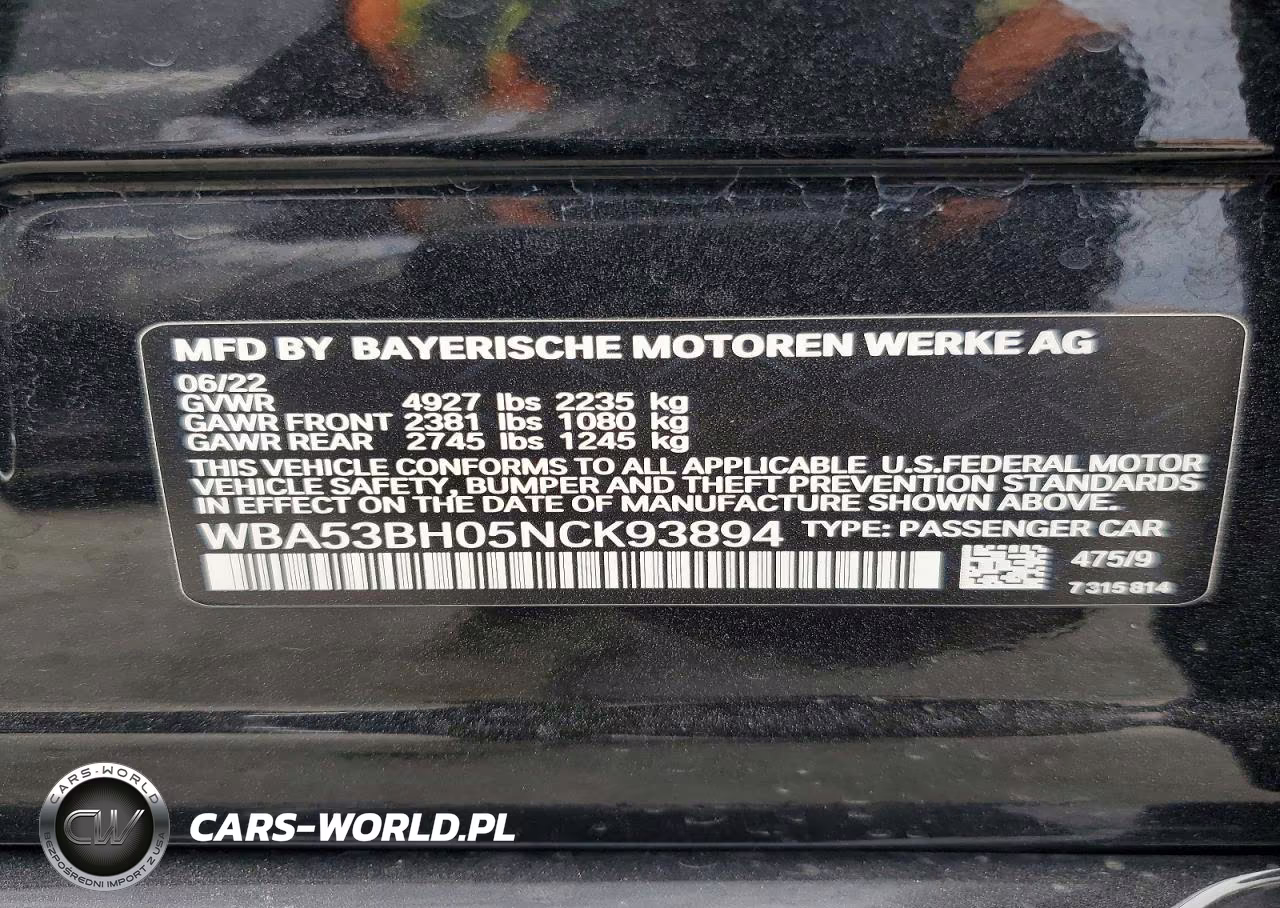 2022 BMW 530 I VIN:WBA53BH05NCK93894 - 12