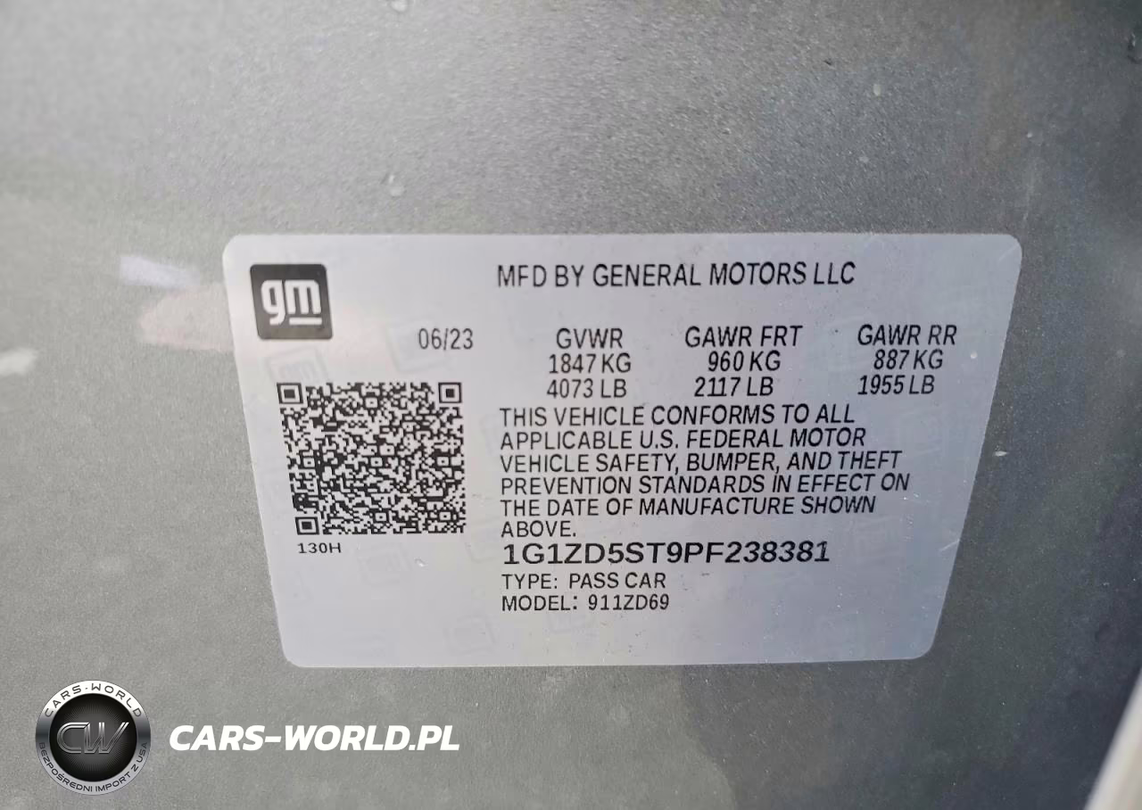 2023 Chevrolet Malibu Lt VIN:1G1ZD5ST9PF238381 - 12