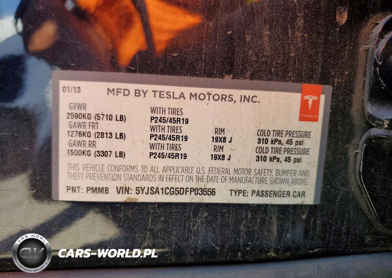 2013 Tesla Model S VIN:5YJSA1CG5DFP03556 - 12